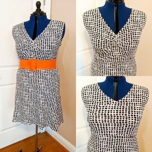 Black Polka Dot Crossover Dress